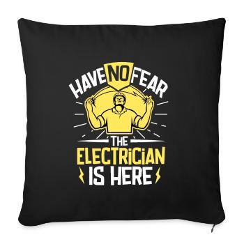 Elektriker Elektroingenieur Lineman Electrical - Sofakissenbezug 45 x 45 cm - Schwarz - Vorne