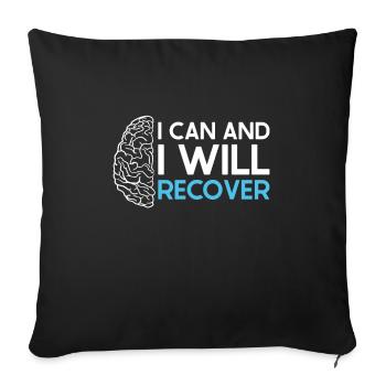 Stroke Survivor Stroke Awareness - Sofa pillowcase 17,3'' x 17,3'' (45 x 45 cm) - black - Front