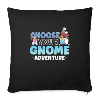Garden Gnomes Gnome Lover Funny Gnome Gardening - Sofa pillowcase 17,3'' x 17,3'' (45 x 45 cm) - black - Front