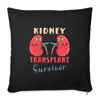 Kidney Transplant Kidney Donor Kidney Disease - Sofa pillowcase 17,3'' x 17,3'' (45 x 45 cm) - black - Front