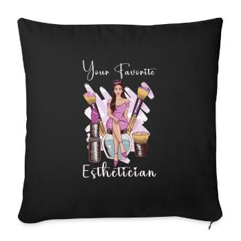 Beautician Esthetician Make Up Beauty-care Salon - Sofa pillowcase 17,3'' x 17,3'' (45 x 45 cm) - black - Front