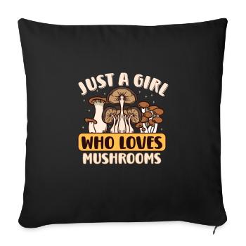 Morels Mushroom Picker Mushroom Farmer Mushroom - Housse de coussin décorative 45 x 45 cm - noir - Devant