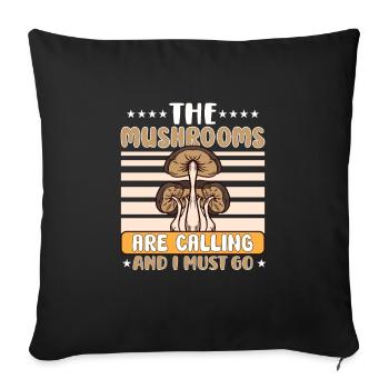 Morels Mushroom Picker Mushroom Farmer Mushroom - Housse de coussin décorative 45 x 45 cm - noir - Devant