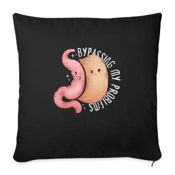 Sleeve gastrectomy sleeve gastrectomy - Sofa pillowcase 17,3'' x 17,3'' (45 x 45 cm) - black - Front