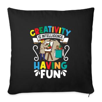 Artiste Peinture Peintre Art Couleur Art Professeur - Housse de coussin décorative 45 x 45 cm - noir - Devant