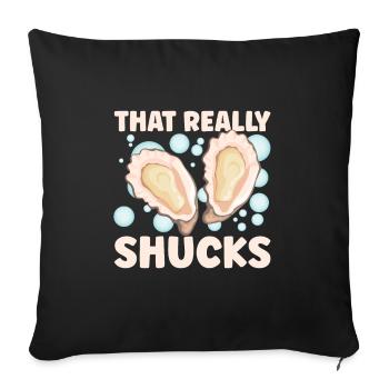 Oyster Lovers Drôle d’huître Oyster Shucker - Housse de coussin décorative 45 x 45 cm - noir - Devant