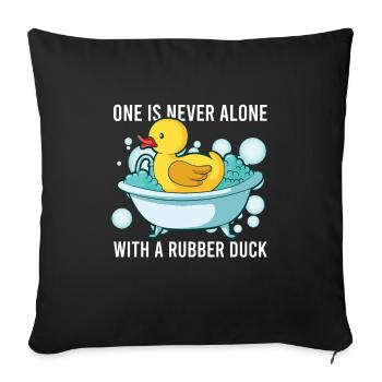 Rubber Duck Ducks Bird Hunt Duck lover Gift Idea - Sofa pillowcase 17,3'' x 17,3'' (45 x 45 cm) - black - Front