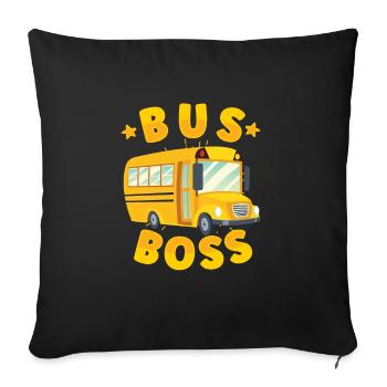 Schulbusfahrer Sei Nett Zum Schulbusfahrer - Sofakissenbezug 45 x 45 cm - Schwarz - Vorne
