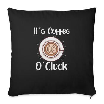 Amateur de café Caféine Molecule Java Latte Espresso - Housse de coussin décorative 45 x 45 cm - noir - Devant
