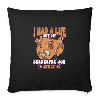 Honey Bee Beekeeping Beekeeper Honeybee Beekeeping - Sofa pillowcase 17,3'' x 17,3'' (45 x 45 cm) - black - Front
