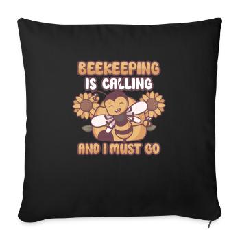 Honey Bee Beekeeping Beekeeper Honeybee Beekeeping - Sofakissenbezug 45 x 45 cm - Schwarz - Vorne