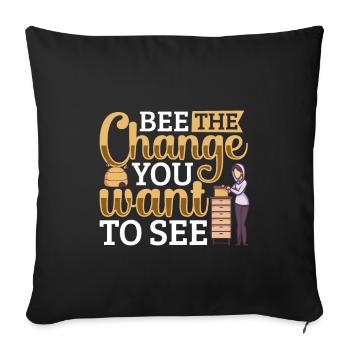 Honey Bee Beekeeping Beekeeper Honeybee Beekeeping - Sofakissenbezug 45 x 45 cm - Schwarz - Vorne