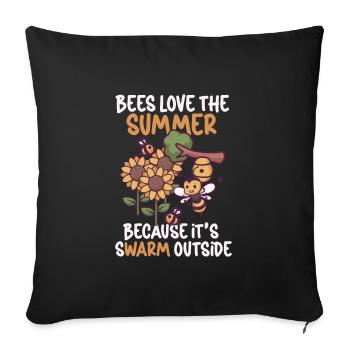 Honey Bee Beekeeping Beekeeper Honeybee Beekeeping - Sofakissenbezug 45 x 45 cm - Schwarz - Vorne