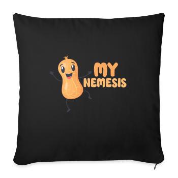 Survivant de l’allergie aux arachides Sensibilisation à l’allergie aux arachides - Housse de coussin décorative 45 x 45 cm - noir - Devant