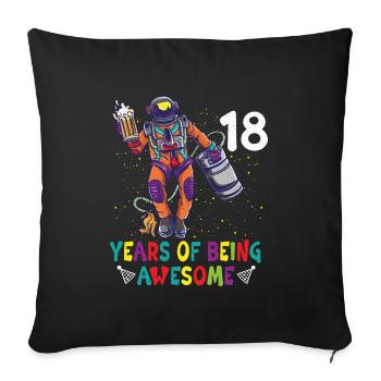 Astronaut Astronomy Solar System Space Kids - Sofa pillowcase 17,3'' x 17,3'' (45 x 45 cm) - black - Front