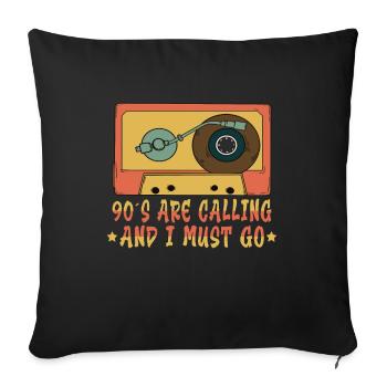 Cassette Type Vintage Cassette Retro Cassette Love - Sofa pillowcase 17,3'' x 17,3'' (45 x 45 cm) - black - Front