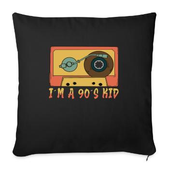 Cassette Type Vintage Cassette Retro Cassette Love - Sofa pillowcase 17,3'' x 17,3'' (45 x 45 cm) - black - Front