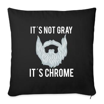 Gray Beard Wearer Bearded Hipster Full Grown Gray - Sofa pillowcase 17,3'' x 17,3'' (45 x 45 cm) - black - Front