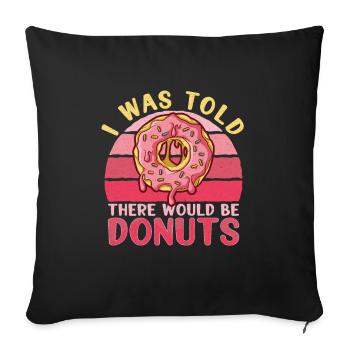 Donut Doughnut Baking Cake Baker - Sofakissenbezug 45 x 45 cm - Schwarz - Vorne