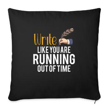 Author Writing Writers Literature - Sofa pillowcase 17,3'' x 17,3'' (45 x 45 cm) - black - Front