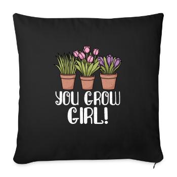 Gardening Plants Gardener Plantation Nature Gift - Sofa pillowcase 17,3'' x 17,3'' (45 x 45 cm) - black - Front