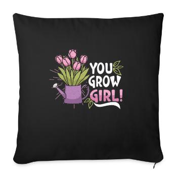 Gardening Plants Gardener Plantation Nature Gift - Sofa pillowcase 17,3'' x 17,3'' (45 x 45 cm) - black - Front