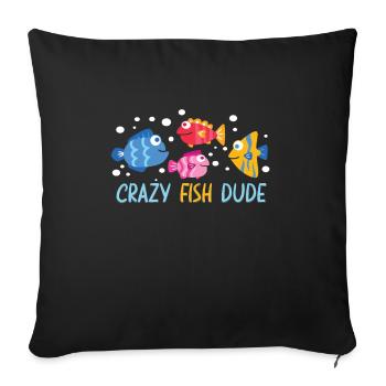 Aquaristik Aquarium Keeper Fishkeeper - Sofa pillowcase 17,3'' x 17,3'' (45 x 45 cm) - black - Front