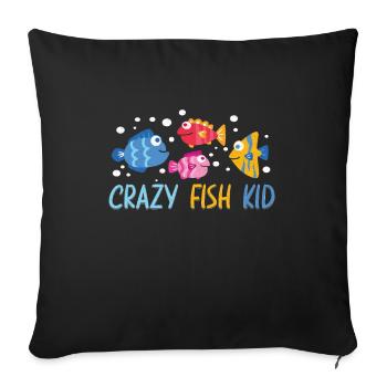 Aquaristik Aquarium Keeper Fishkeeper - Sofa pillowcase 17,3'' x 17,3'' (45 x 45 cm) - black - Front