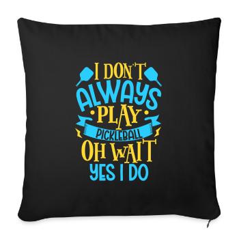 Pickleball Player Pickleball Paddle Pickleball - Sofa pillowcase 17,3'' x 17,3'' (45 x 45 cm) - black - Front