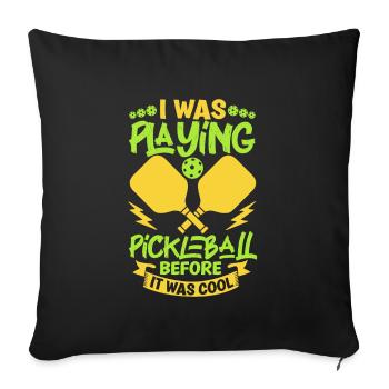 Pickleball Player Pickleball Paddle Pickleball - Sofa pillowcase 17,3'' x 17,3'' (45 x 45 cm) - black - Front