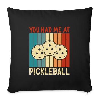Pickleball Player Pickleball Paddle Pickleball - Sofa pillowcase 17,3'' x 17,3'' (45 x 45 cm) - black - Front