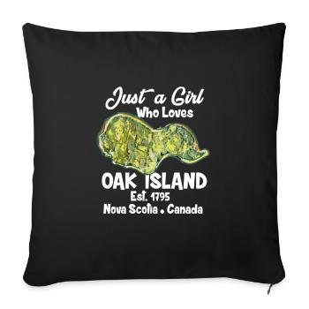 Oak Island / Treasure Hunting Oak Island Mystery - Sofa pillowcase 17,3'' x 17,3'' (45 x 45 cm) - black - Front