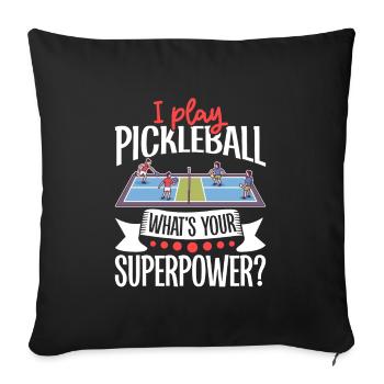 Pickleball Player Pickleball Paddle Pickleball - Sofa pillowcase 17,3'' x 17,3'' (45 x 45 cm) - black - Front