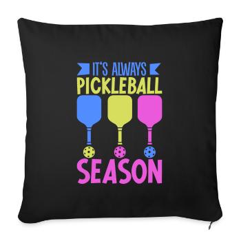 Pickleball Player Pickleball Paddle Pickleball - Sofa pillowcase 17,3'' x 17,3'' (45 x 45 cm) - black - Front