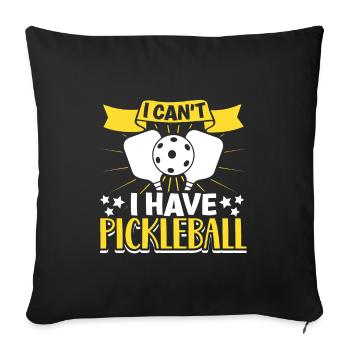 Pickleball Player Pickleball Paddle Pickleball - Sofa pillowcase 17,3'' x 17,3'' (45 x 45 cm) - black - Front