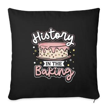 Baker Baking Cupcake Bread Cookies Kitchen Cooking - Sofa pillowcase 17,3'' x 17,3'' (45 x 45 cm) - black - Front