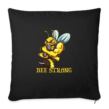 Honey beekeeping Beekeepers Honey bee apiary - Sofa pillowcase 17,3'' x 17,3'' (45 x 45 cm) - black - Front