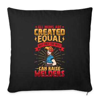 Welder Funny Funny Sweat Gift - Sofa pillowcase 17,3'' x 17,3'' (45 x 45 cm) - black - Front