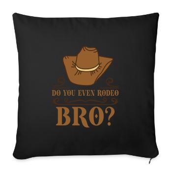 Cowboy Barn Bull Rider Rodeo Country Western - Sofa pillowcase 17,3'' x 17,3'' (45 x 45 cm) - black - Front