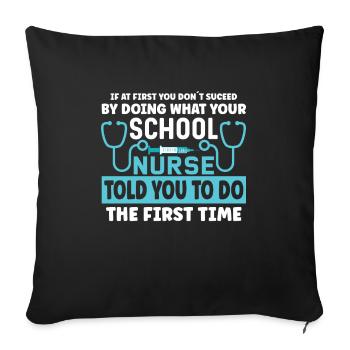 School Nurse Nursing Clinic Medical Stuff - Sofa pillowcase 17,3'' x 17,3'' (45 x 45 cm) - black - Front