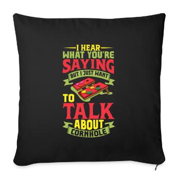 Cornhole Throwing Cornhole player Cornhole lover - Sofa pillowcase 17,3'' x 17,3'' (45 x 45 cm) - black - Front