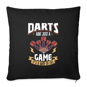 Darts Darts Player Dartscheibe Dartscheibe Darts - Sofakissenbezug 45 x 45 cm - Schwarz - Vorne