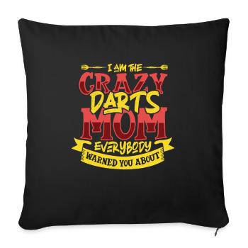 Darts Darts Player Dartscheibe Dartscheibe Darts - Sofakissenbezug 45 x 45 cm - Schwarz - Vorne