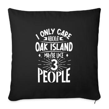 Oak Island / Treasure Hunting Oak Island Mystery - Sofa pillowcase 17,3'' x 17,3'' (45 x 45 cm) - black - Front