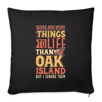 Oak Island / Treasure Hunting Oak Island Mystery - Sofa pillowcase 17,3'' x 17,3'' (45 x 45 cm) - black - Front