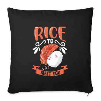 Fan de sushis Cuisine japonaise Cuisine gastronomique Japon - Housse de coussin décorative 45 x 45 cm - noir - Devant