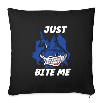 Shark Ocean Predator Scuba Diver Plongée sous-marine - Housse de coussin décorative 45 x 45 cm - noir - Devant
