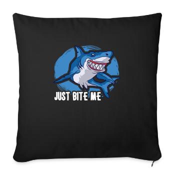 Shark Ocean Predator Scuba Diver Plongée sous-marine - Housse de coussin décorative 45 x 45 cm - noir - Devant