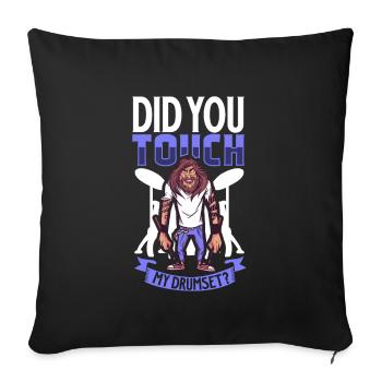 Drummer Drums Music Drum Set Drumming - Sofa pillowcase 17,3'' x 17,3'' (45 x 45 cm) - black - Front