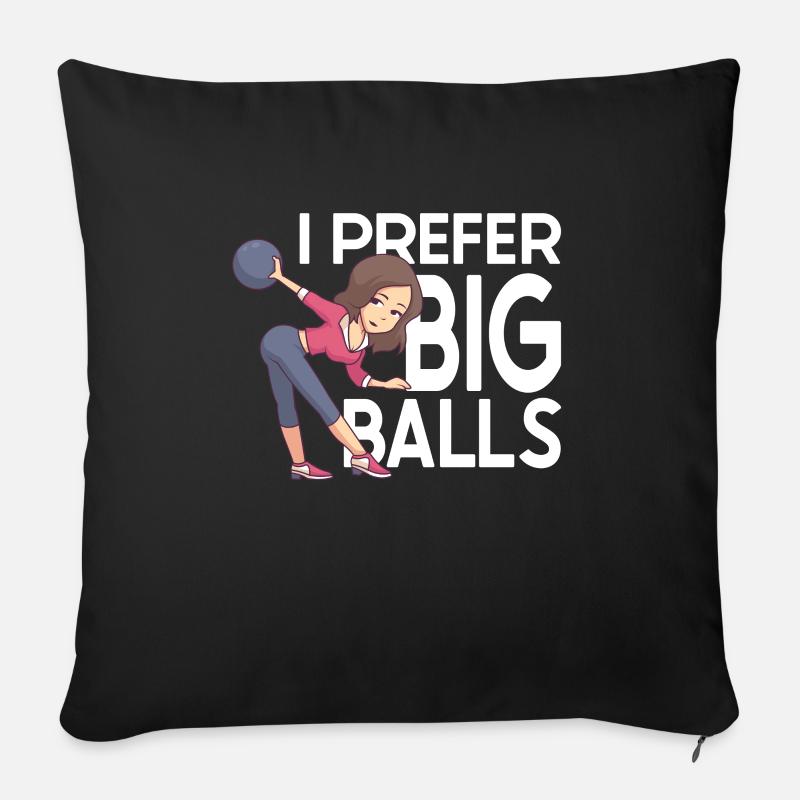 Drôle d’équipe de bowling Bowler Strike Gift Idea - Housse de coussin décorative 45 x 45 cm - noir